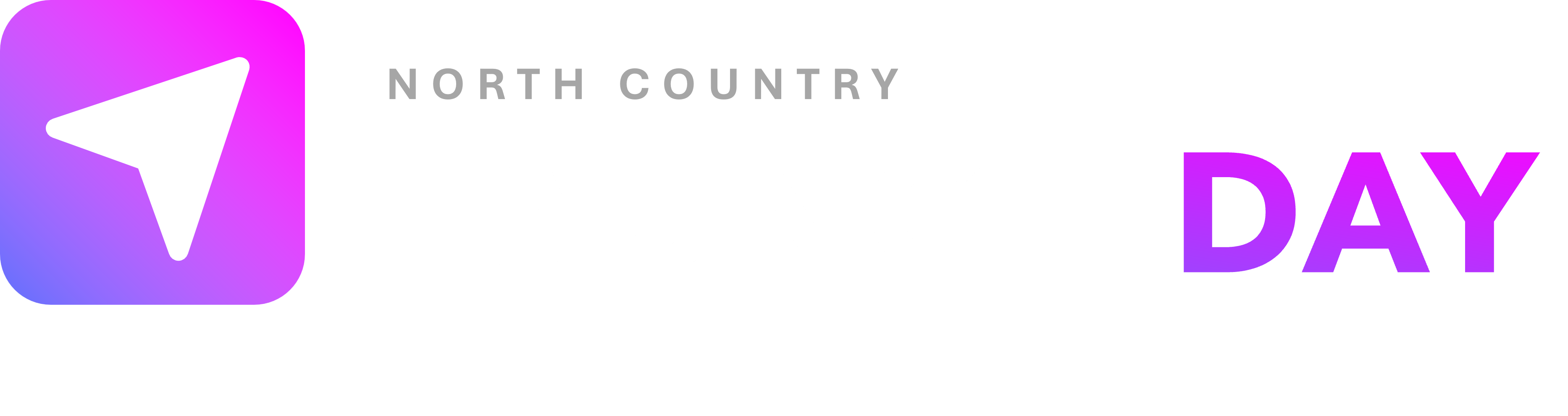 Color Horizontal White Letters - Transparent Background